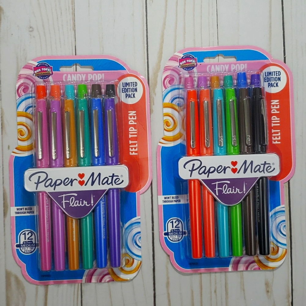 PaperMate flair candy pop felt tip 12 count